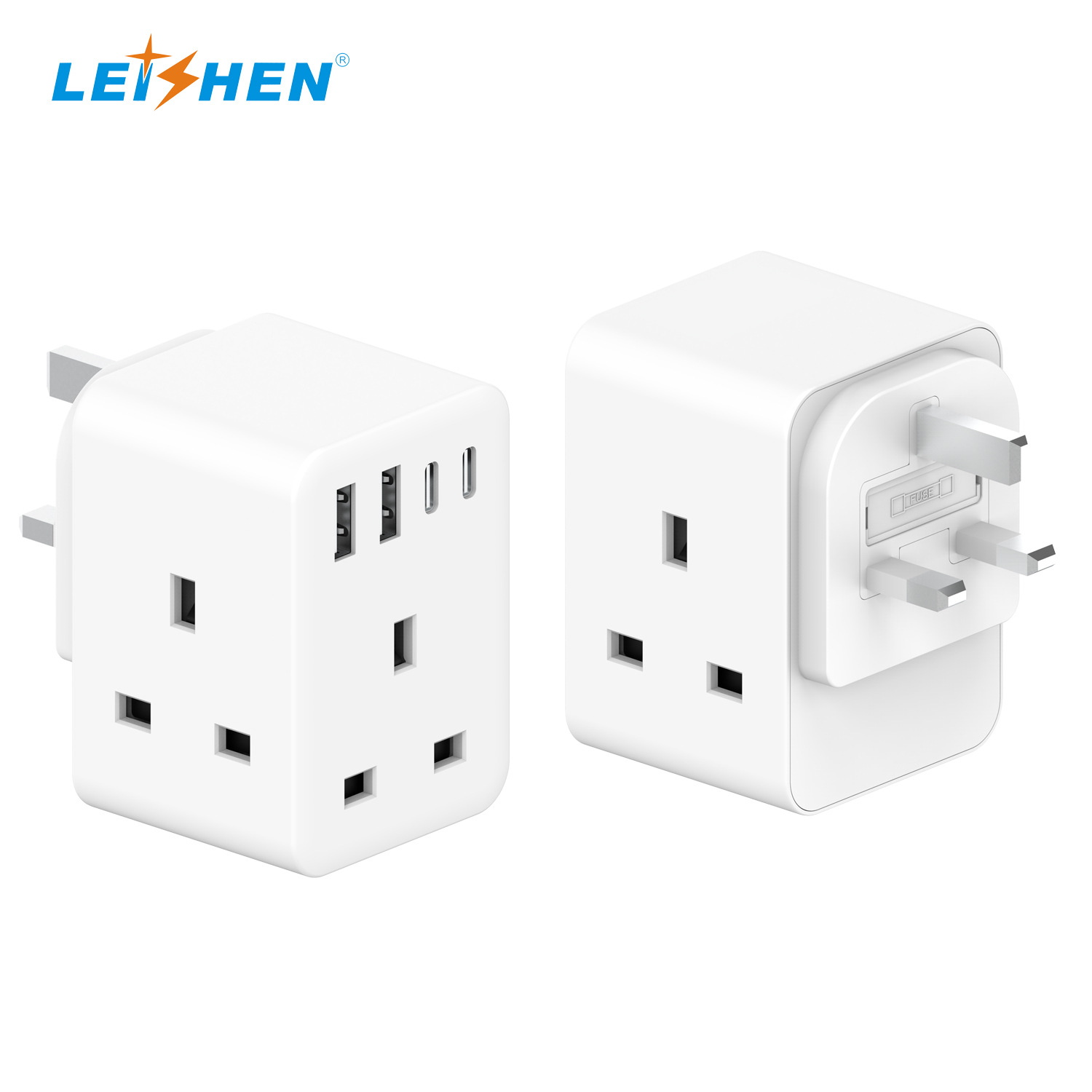 魔方插座新款英式转美式插头 英规欧规美规USB转换插 欧规美规英