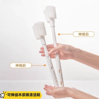 KM海绵擦去污杯刷家用可伸缩刷杯子木浆棉清洁刷洗水杯木浆海绵