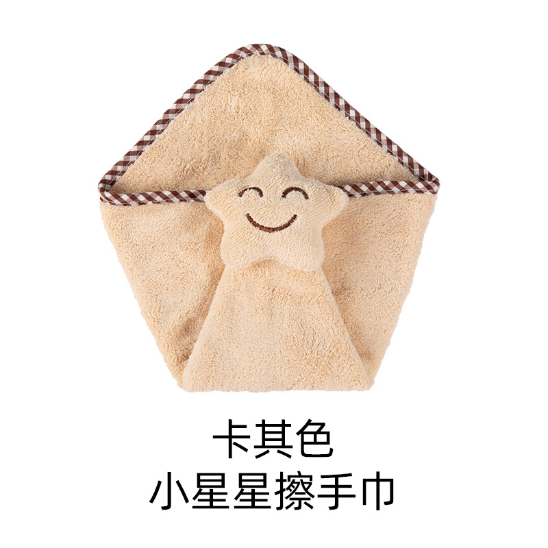 Toalla de mano al por mayor de fábrica colgando fuerte absorbente hogar lindo coral polar Corea del Sur Toalla de mano para mujeres