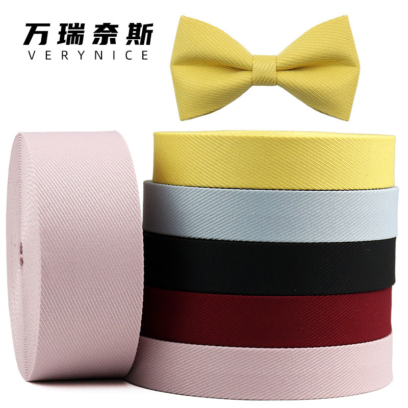 Wanrines handmade hair accessories diy solid color twill pressed cloth double-sided webbing homemade hair clip accessories
