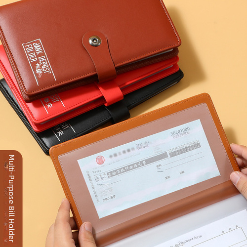 Certificate Collection Book Bank Time Deposit Certificate Receipt Organizer Check Holder Certificate Book Bill Sorting Book