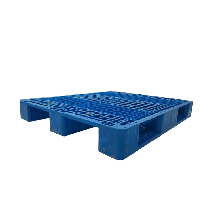 批发上海塑料托盘  网格川字叉车托盘 蓝色货架塑料栈板
