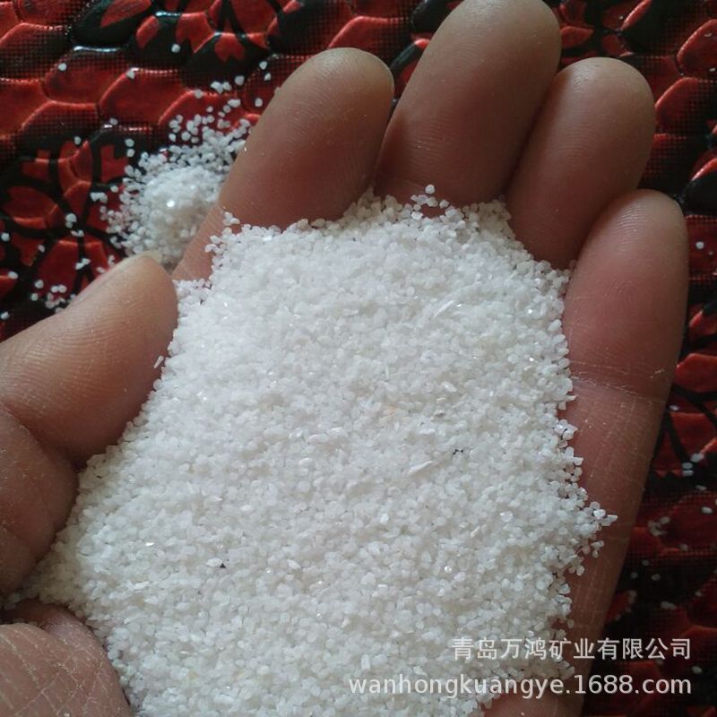 雪花白石英砂现货 40-80目石英沙石英粉 真石漆地坪漆白沙