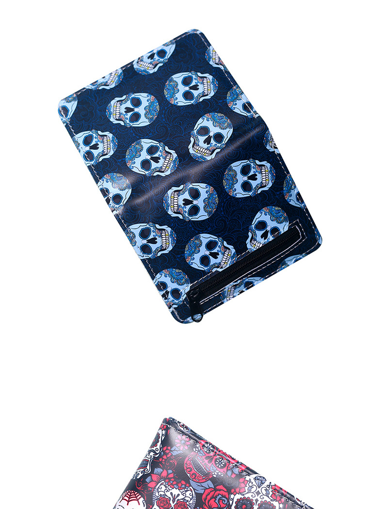 37g Weight Nylon Lining Material Open Closure Type Small Wallets Bags Type 1 Piece Quantity Holiday, Party Occasion PVC Material Halloween Festival Skull Pattern All Seasons Season Unisex Gender Printing Design Retro, Cool Style Style Square Shape Unisex Skull PVC Open Small Wallets 11