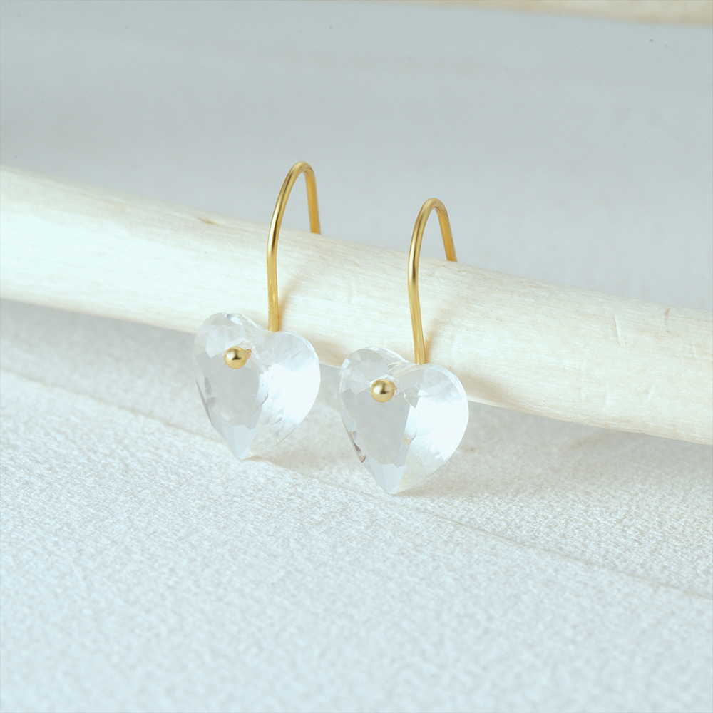 Drop Earrings Classification 1 Pair 925 Sterling Silver Zircon Heart Shape Drop Earrings