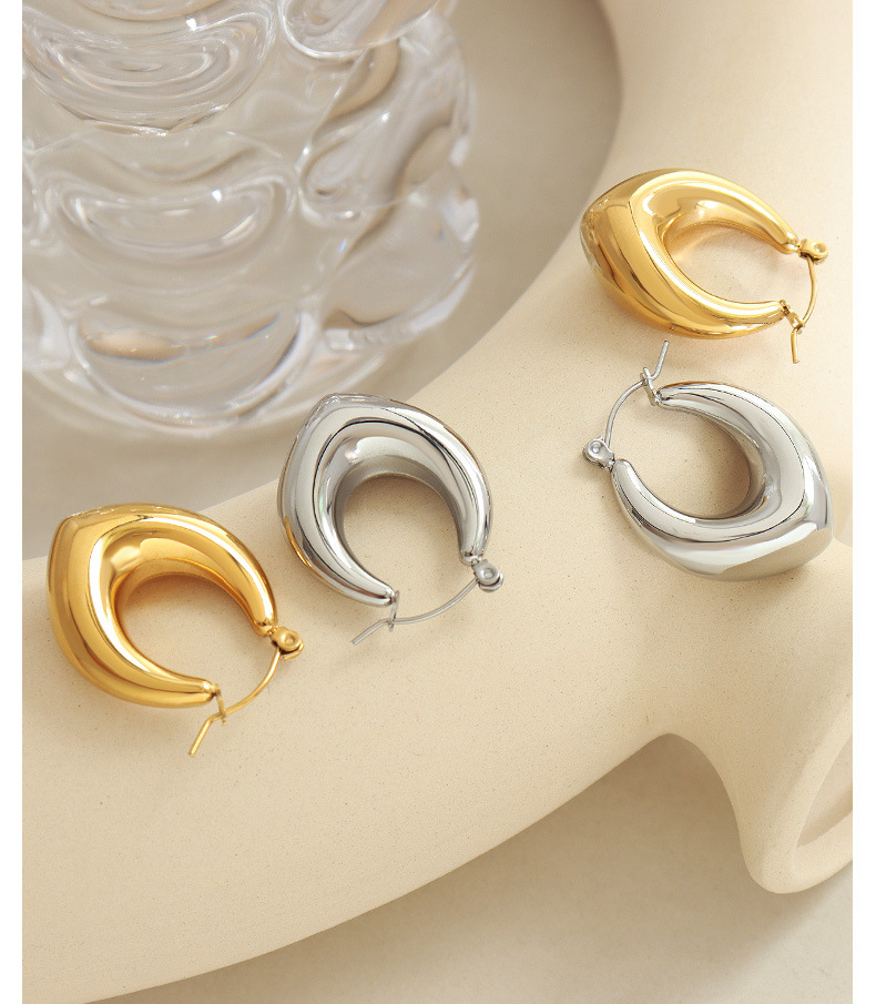 Women'S Gender Simple Style Geometric Plating 304 Stainless Steel 18K Gold Plated Earrings