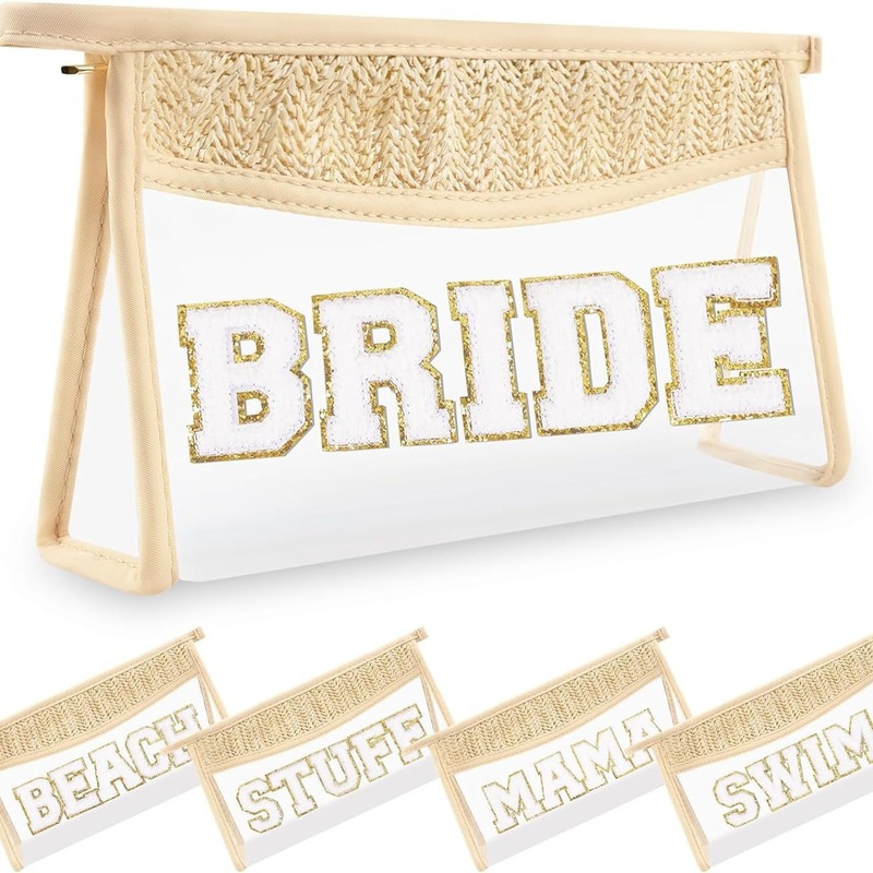 アマゾンパール毛アルファベットBride化粧バッグ花嫁プレゼントビーチ結婚式装飾ブライダルshower|undefined