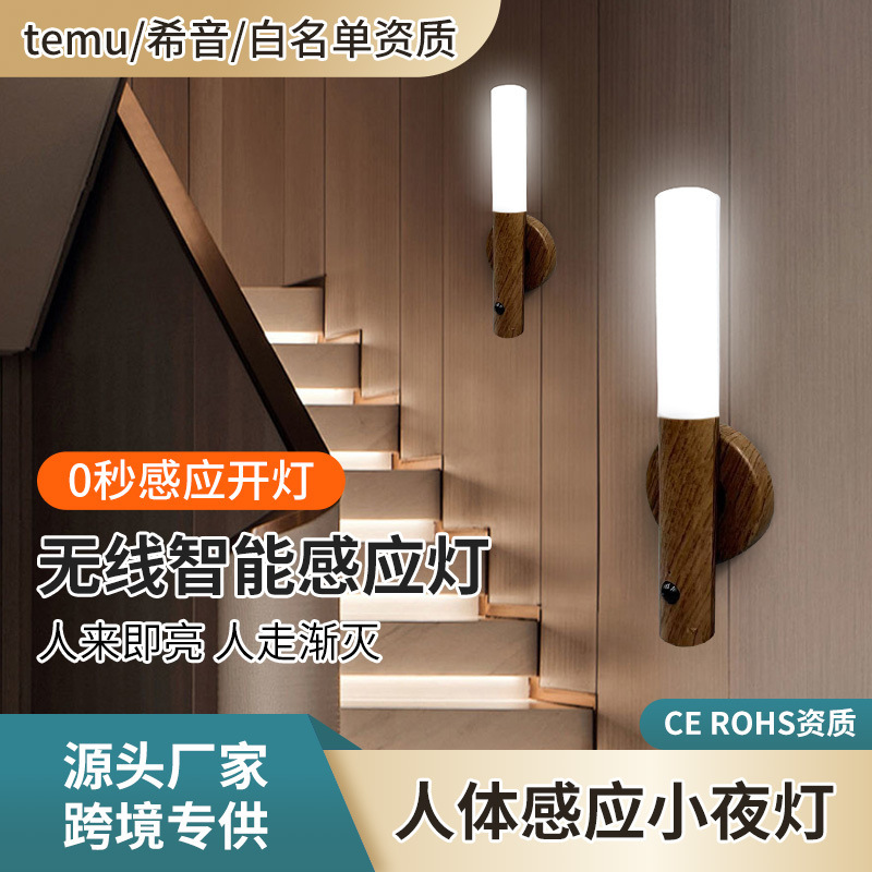 Manufacturer Wholesale Small Night Light for Home Use, Smart Sensor Atmosphere Light for Bedroom and Corridor, Rechargeable Led Magnetic Sensor Light