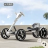 White/No Installation [Luxury Model + Dual Drive Power] 12V4.5 Large Battery + Remote Control + Foam Silent Wheels + Extended Body + Seat Adjustment