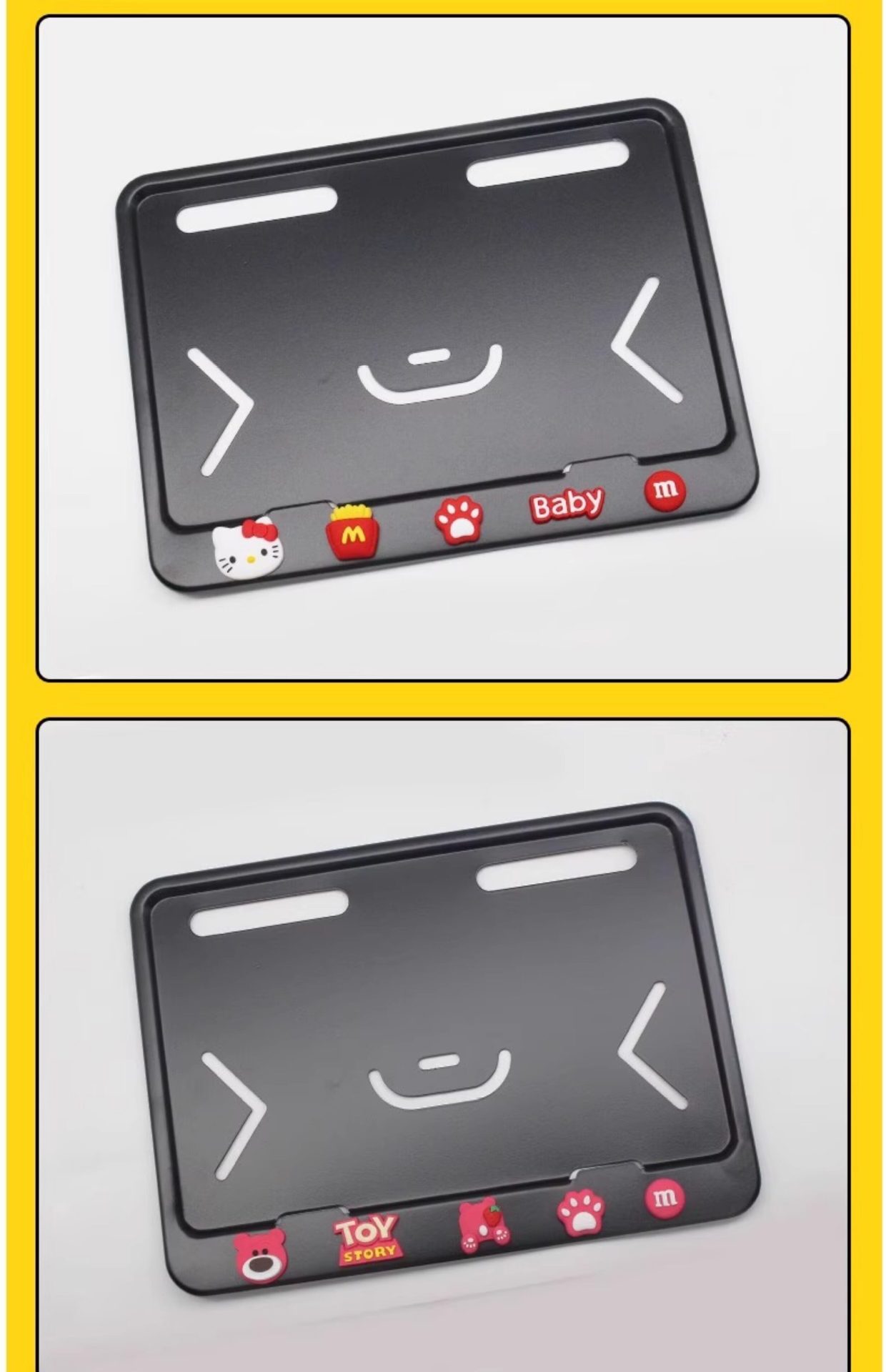 Motorcycle Rear License Plate Frame, Universal Scooter Tail Plate Frame, Carbon Fiber Pattern, New Traffic Regulations, Thickened Solid Design