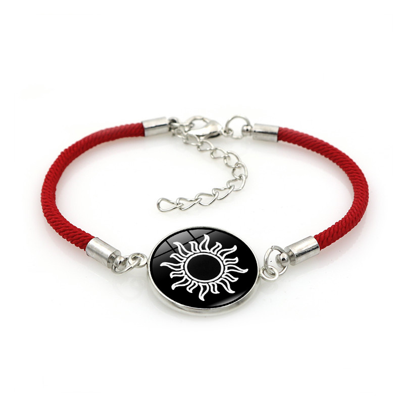 Daily Occasion Simple Style Sun Moon Glass Rope Woven Chain String Bracelets Wholesale
