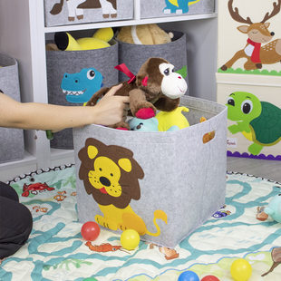 Cartoon storage basket, toy, capacious storage system, organizer bag, with embroidery, increased thickness, with your logo imprint