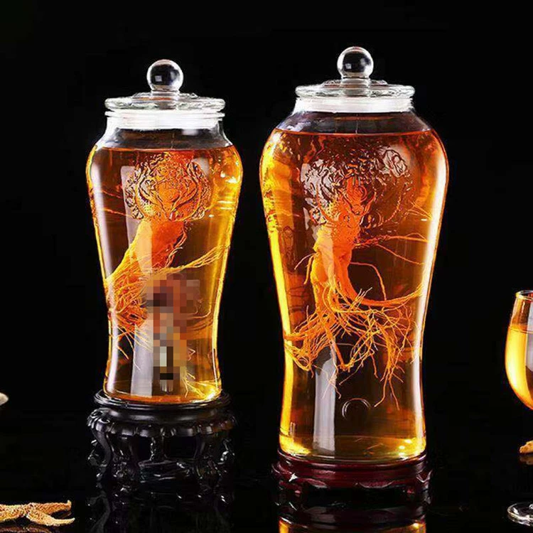 Оптовая 10 кг 20 кг бутылка игристого вина женьшеня с краном стеклянная бутылка игристого вина стеклянный контейнер для игристого вина