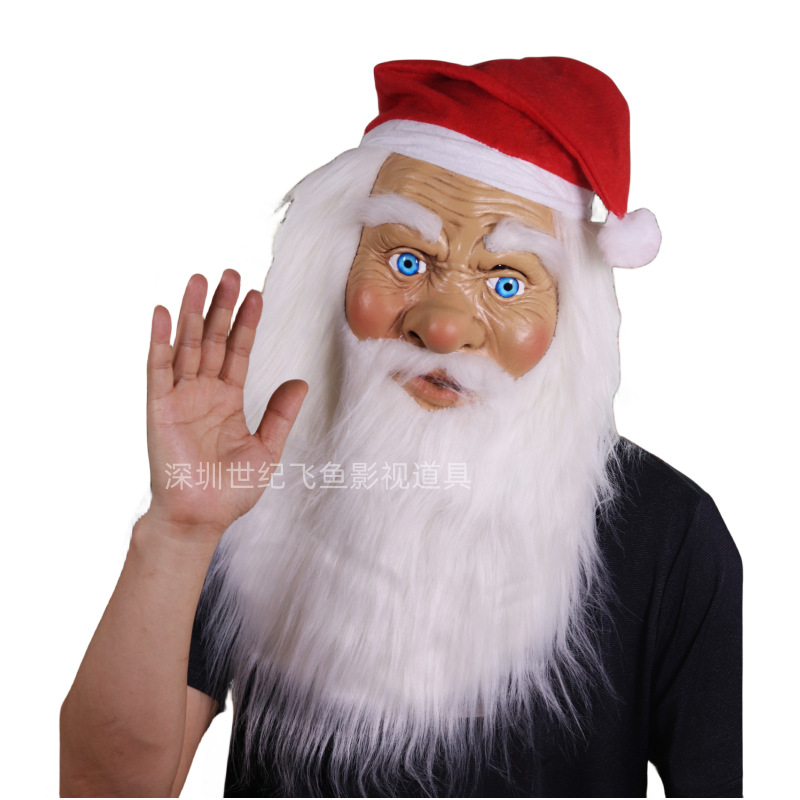Barbudo abuelo Santa Claus látex máscara actividad del partido accesorios divertidos Navidad atmósfera Decoración