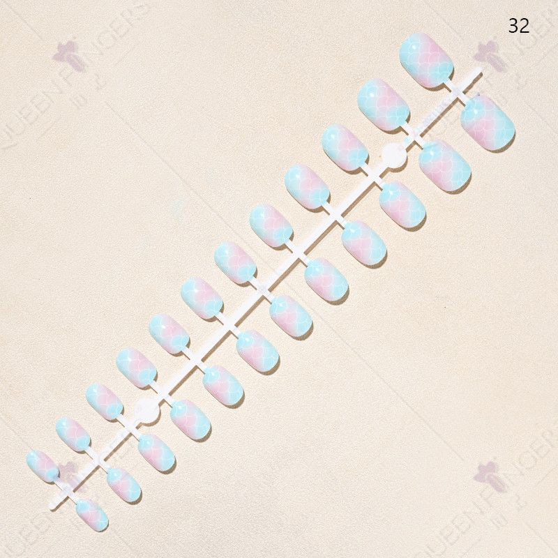 Nuevo manicure 24 piezas de banda de desgaste de uñas productos terminados manicure niños parches manicure productos terminados manicure