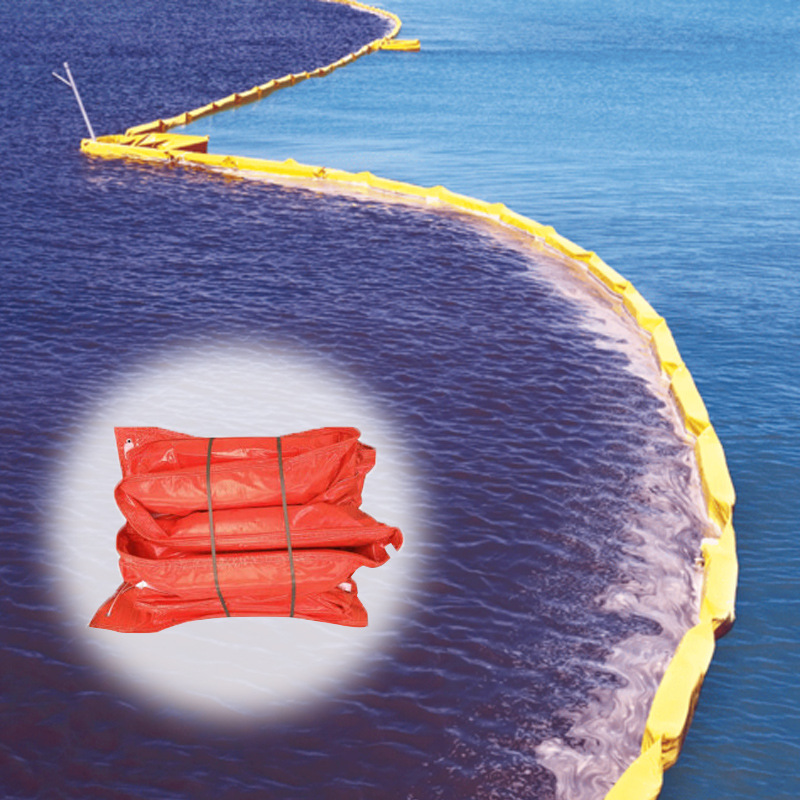 PVC固体浮子式围油栏快速布放栏油防污水藻拦截油水分离拦污浮排