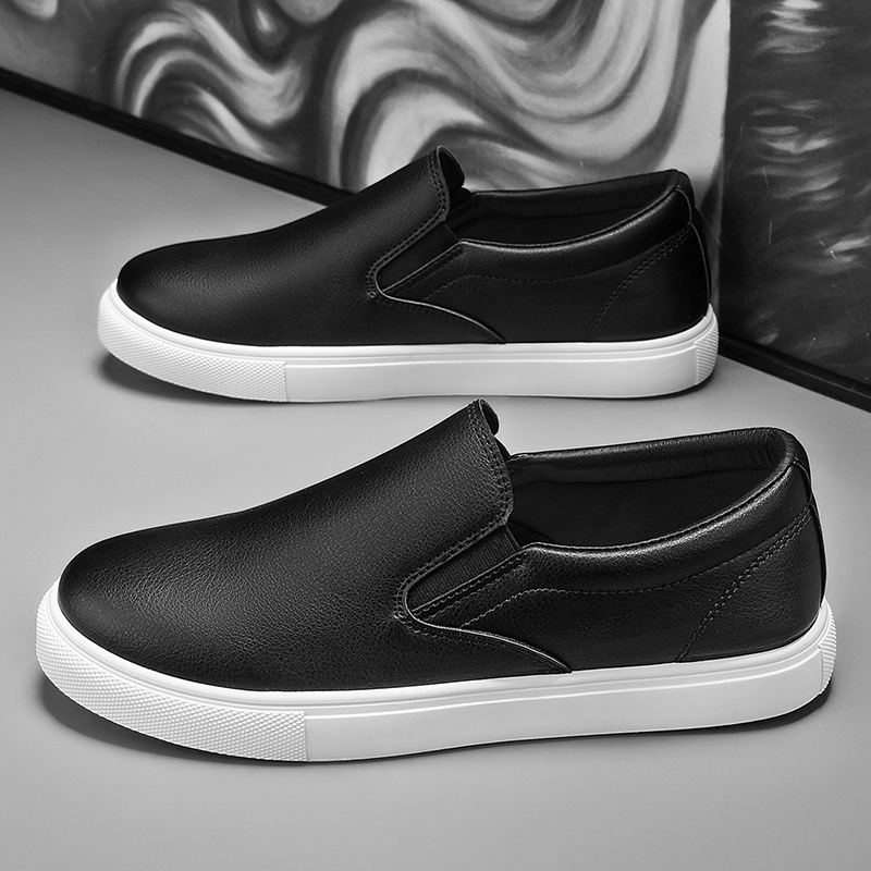Zapatos de hombre de talla grande de comercio exterior, entrega transfronteriza de una pieza, zapatos planos transpirables de verano, zapatos blancos de cuero deportivo casual