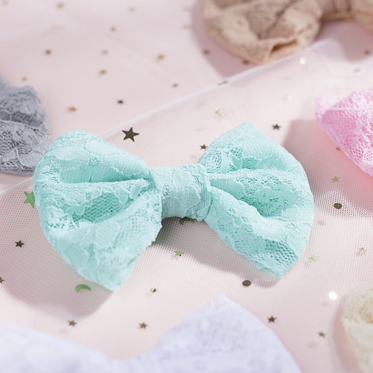 Children's Lace Bow Hair Clip display picture 10