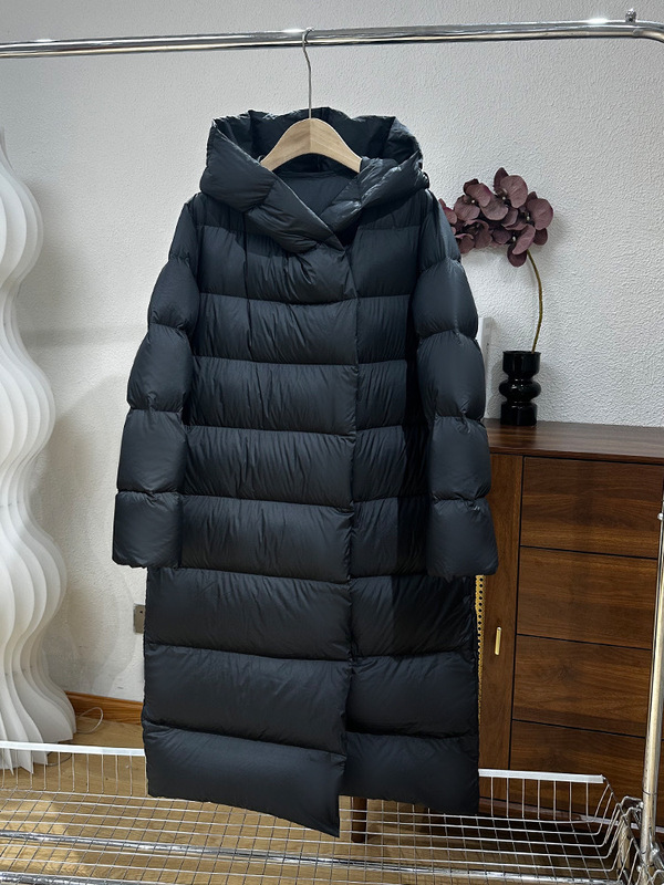 王楚然同款连帽加厚羽绒服女2025新款宽松长款过膝冬保暖显瘦高端|undefined