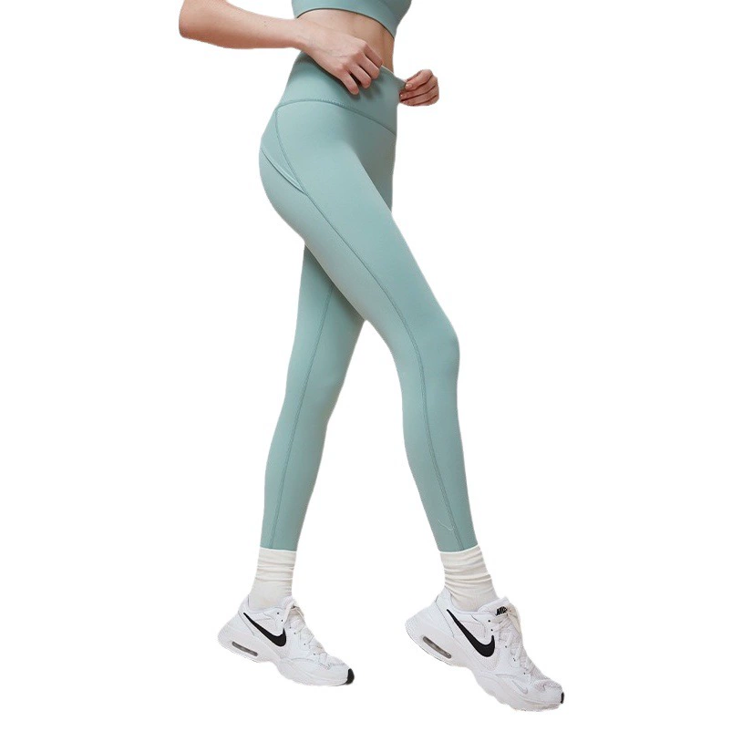 Новые осенне-зимние спортивные йога-штаны с эффектом подтяжки бедер и утягивающим эффектом на талии, улучшенной модели, для фитнеса и бега, без неуклюжих линий.