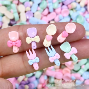 spoon fork shovel kitchen series resin accessories cream glue diy phone case hair accessories refrigerator sticker material batch
