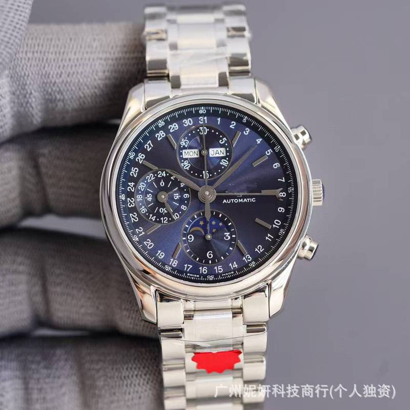 浪名匠家8针精钢全自动机械手表琴男士手表7750多功能月相计时表|undefined