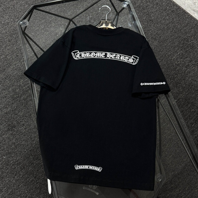 CH Crowe Cross-Border 2025 新作夏スタイル胸ポケットサンスクリットプリント半袖 Tシャツカップルスタイルドロップシッピング|undefined