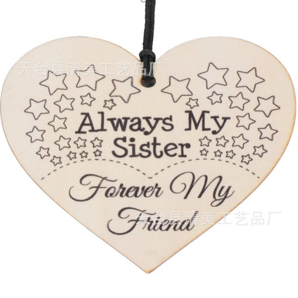 100mm love madera pieza colgante 1 paquete