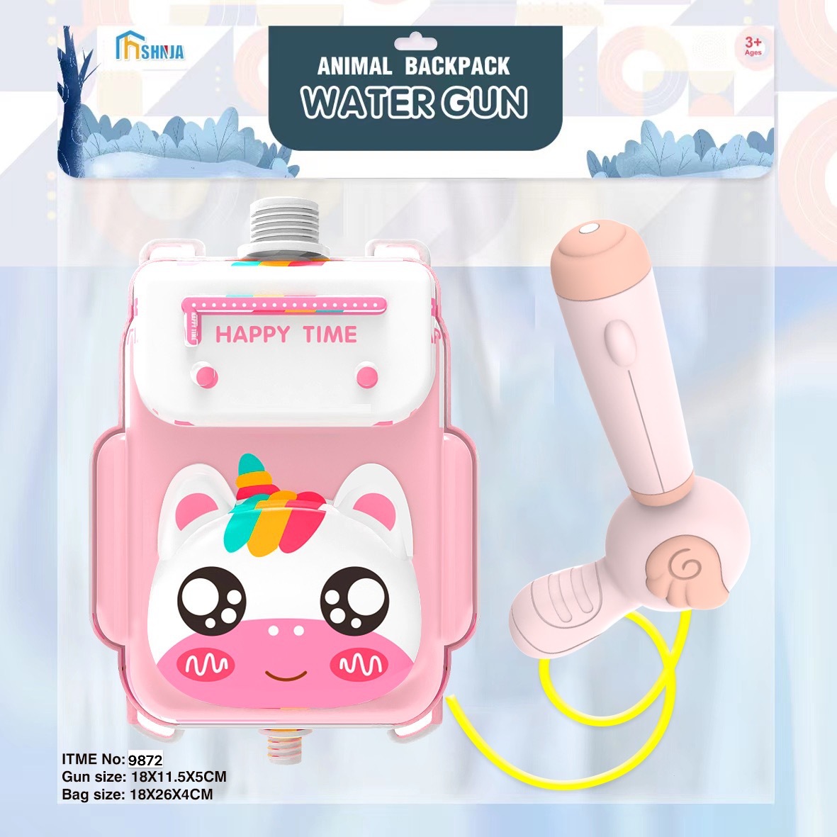 Mochila infantil juguetes de tiro de agua de playa de verano barraca eléctrica de cabello continuo pistola de rociador de agua al por mayor