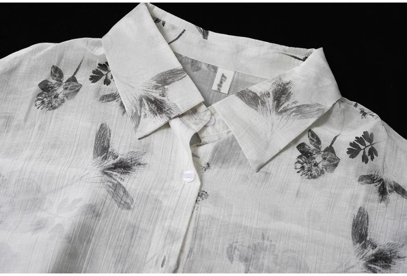 Cardigan, Shirt Tops Type Wholesale Women's Chinoiserie Casual Simple Style Flower Long Sleeve Blouses