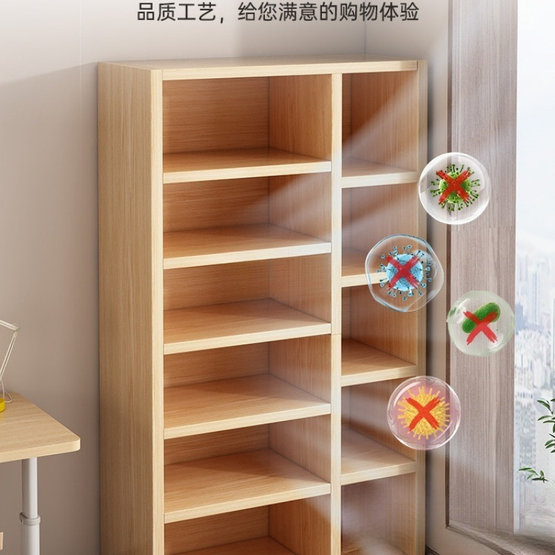 Simple Bookshelf Integrated Wall-To-Ceiling Storage Rack Cabinet Living Room Storage Locker Bedroom Student Home Bookcase
