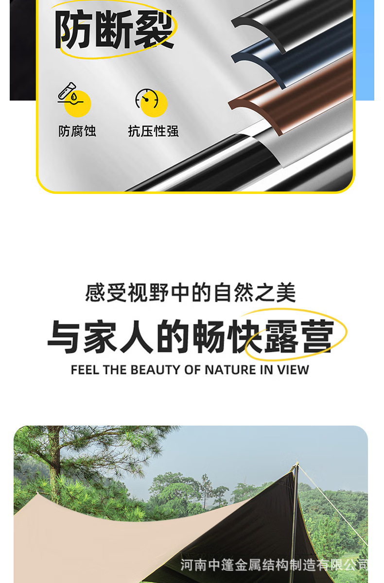 Outdoor Vinyl Sunshade Canopy for Picnic and Camping, Octagonal Butterfly-Shaped Sunshade for Group Gatherings
