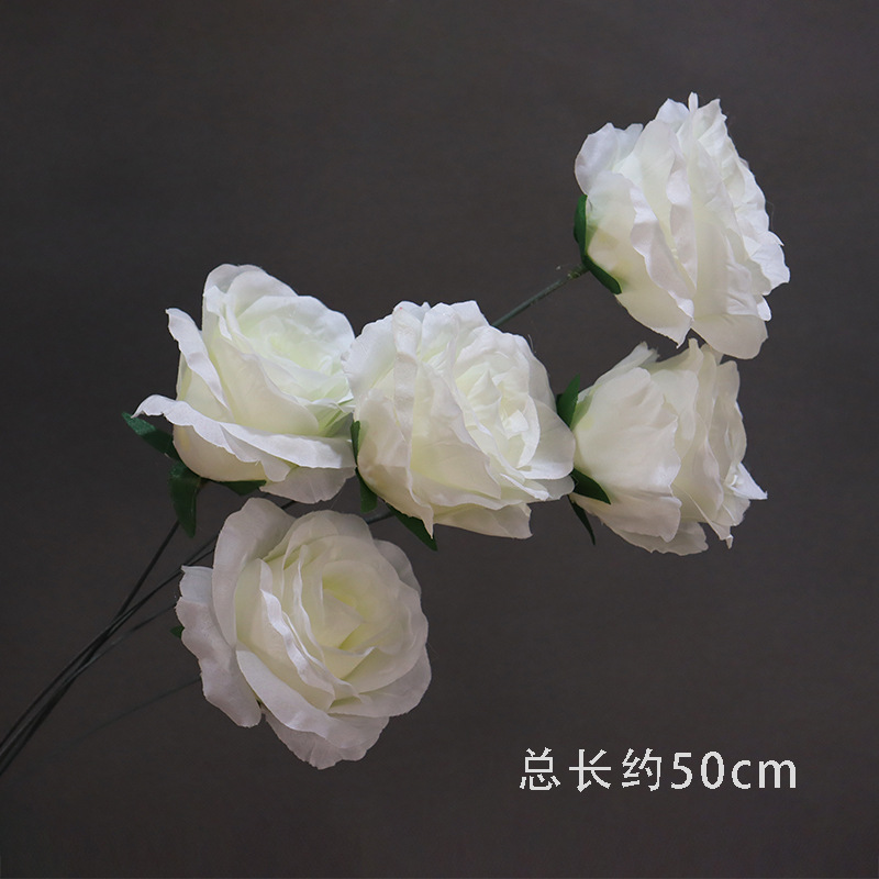 Material de flor de boda blanco brumoso artificial Misty Wedding Hall decoración camino plomo arreglo de flores techo flor artificial Flor de plástico