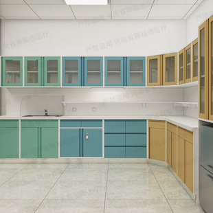 Hospital Clinic Aseptic Disposal Room Stainless Steel Electrolytic Plate Treatment Cabinet Medical Disposal Desk Trash Bin Dirt Cabinet