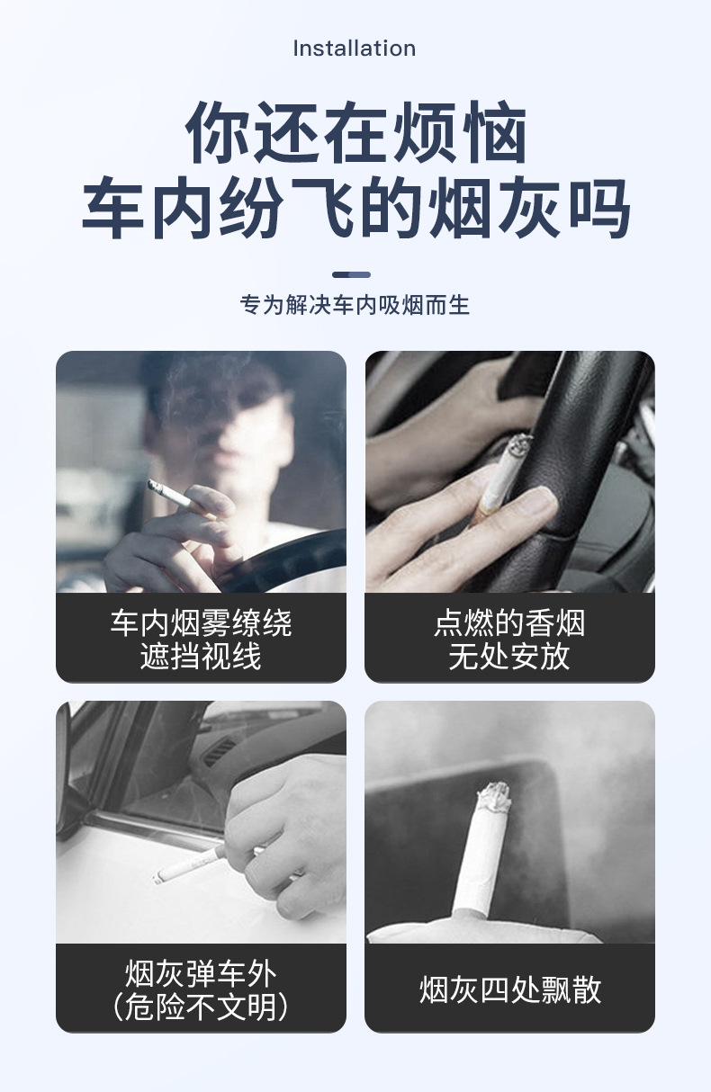 Suitable for the Updated Version of Model Y Tesla Ashtray Yl Glasses Case Multifunctional In-Car Ashtray Wholesale