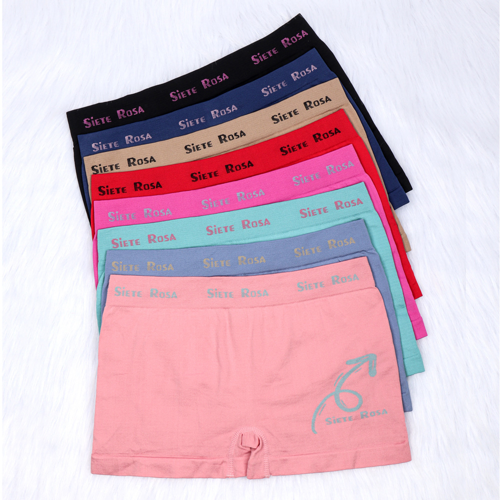 Venta caliente de comercio exterior calzoncillos bóxer sin costuras de cintura media para mujer