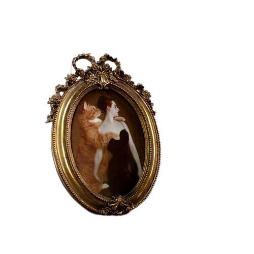 European new style resin retro photo frame carved gold wall hanging picture frame ins ornaments decorative oil painting table photo frame