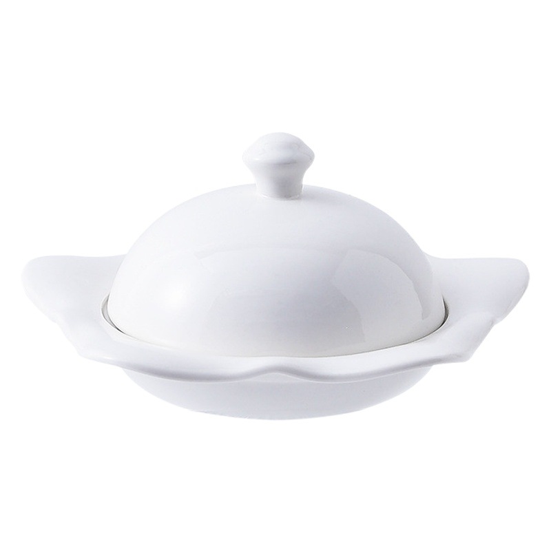 Home Hotel ceramic bird's nest dessert with lid stewed bird's nest abalone Liaoshen dish
