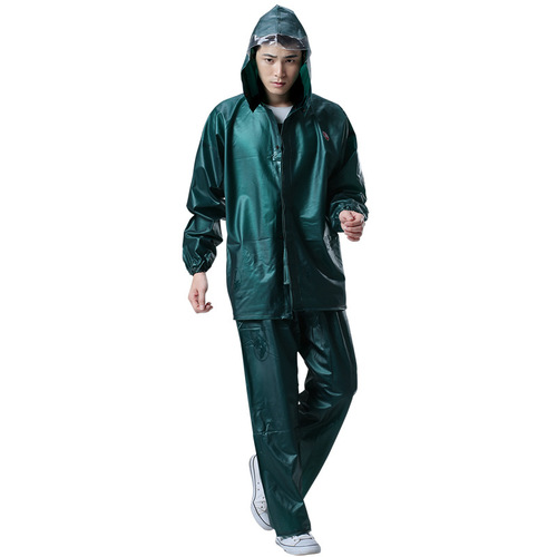 Dayuchang brand PVC sea tape pearlescent beef tendon suit raincoat and rain pants split outdoor thickened and enlarged