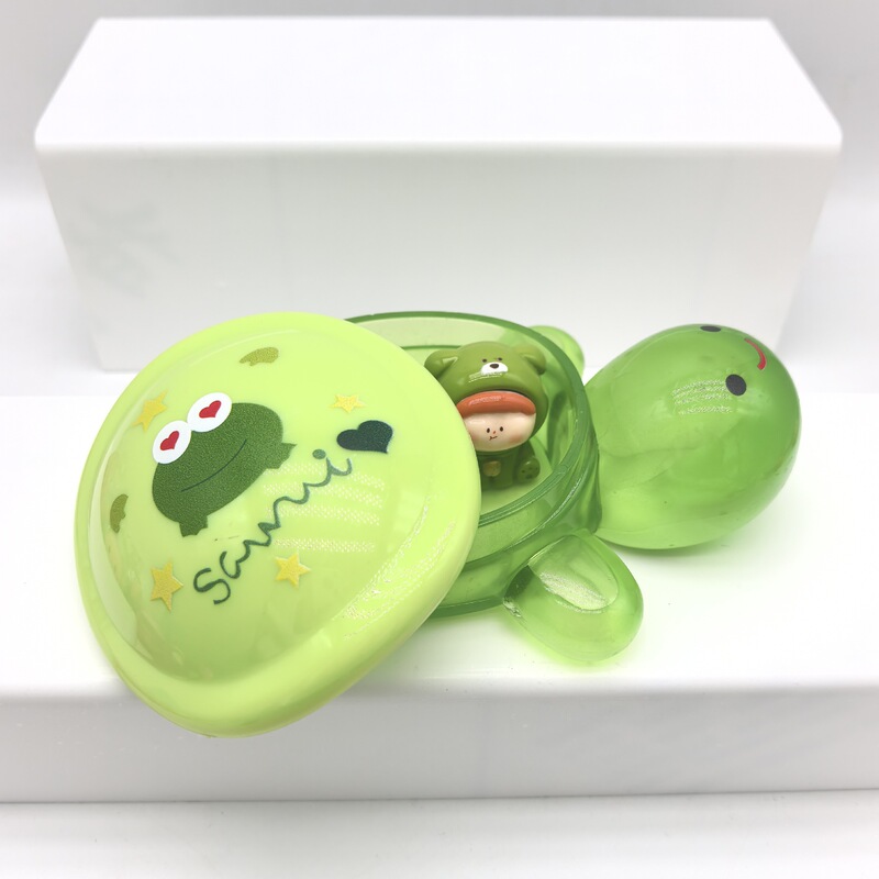 12 センチメートル小さなカメ発光樹脂ブラインドバッグおもちゃデスクトップ小さな装飾品オープン蓋小さなカメトレンディなおもちゃ|undefined