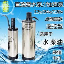 12V24V220V伏潜水泵电动微型抽油泵柴油泵水泵抽水机直流电瓶泵