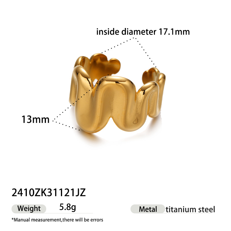 Alta Europa y América collar de acero inoxidable lujo ligero nicho oro 18k conjunto de joyería de tendencia plano acero titanio transfronterizo
