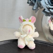 洛丽塔兔子可爱长耳兔毛绒玩具田园风针织帽兔子少女挂件玩偶公仔
