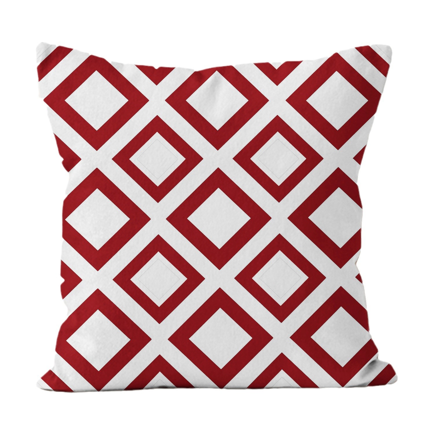 Guía de almohada de geometría roja simple almohada de almuerzo de oficina moderna almohada decoración de sofá de salón