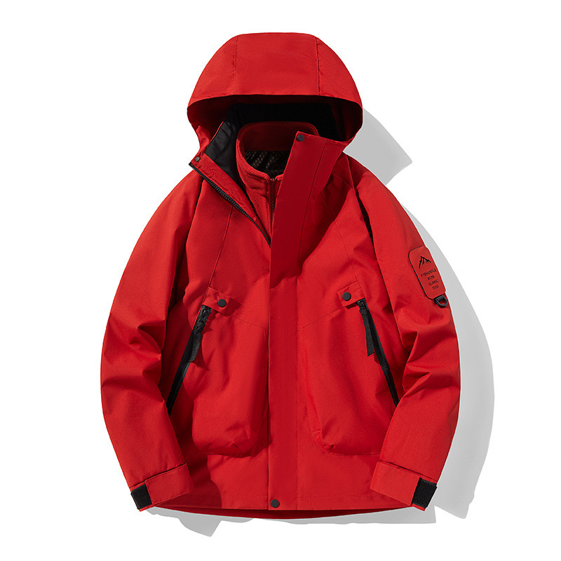 新款冲锋衣女三合一防风防水户外登山服男可拆卸外套团购定制logo|undefined