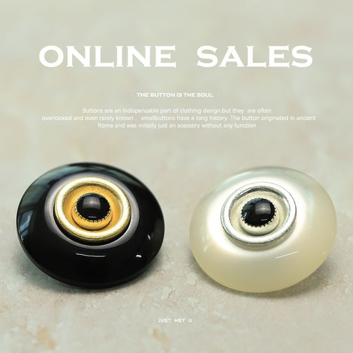 [Yisen] Xiaoxiang socialite style resin eyes pearlescent buttons suit jacket sweater buttons fur coat buttons