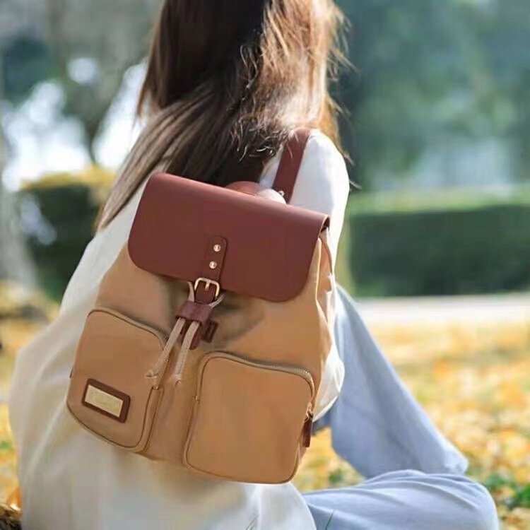 Swedish Fashion Scandinavian Style High-End Fashionable Versatile Backpack Large Capacity Trendy School Bag for Female Students