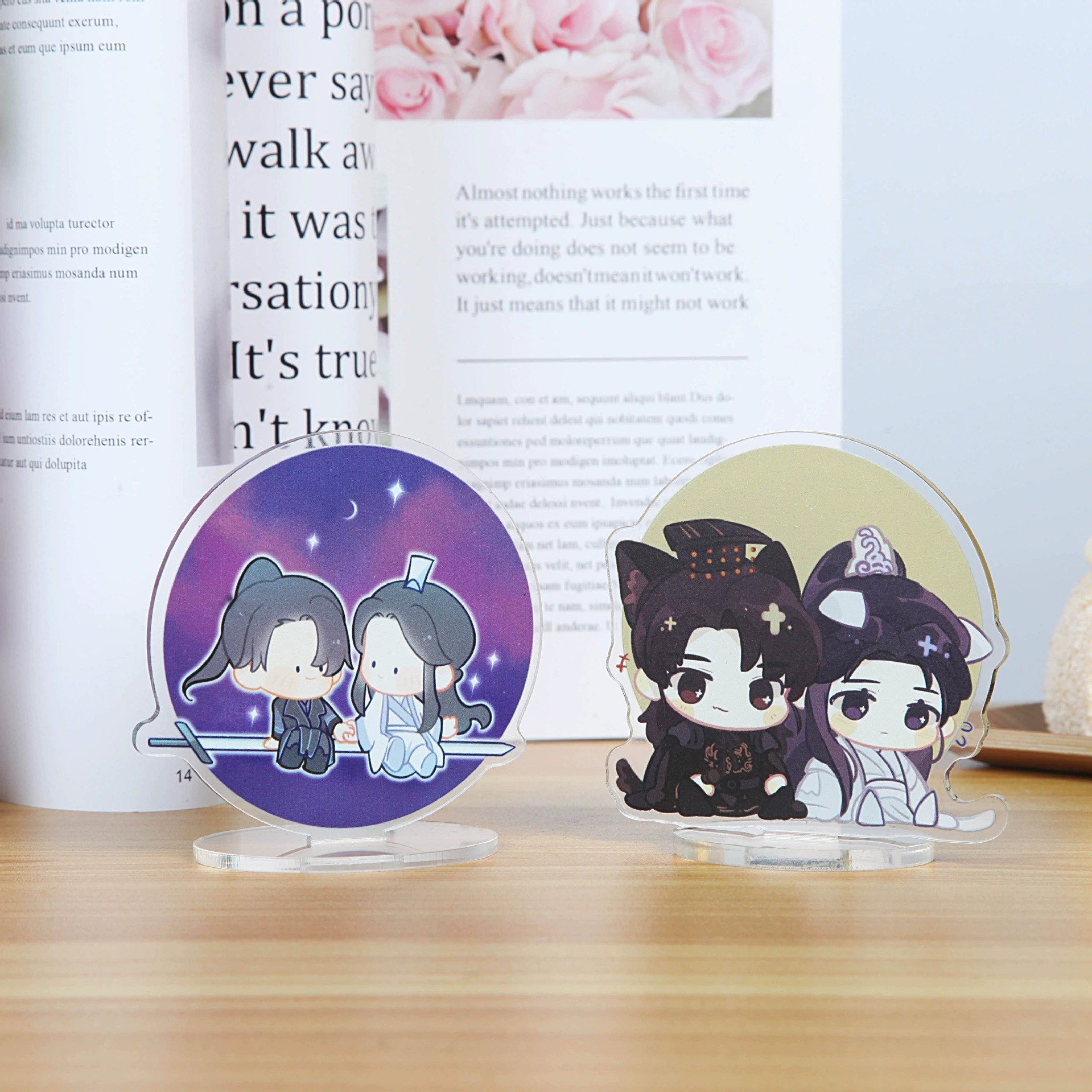 Производители спот акриловые периметры аниме звезды вертикальные настольные мультипликационные персонажи вертикальные рекламные украшения оптом