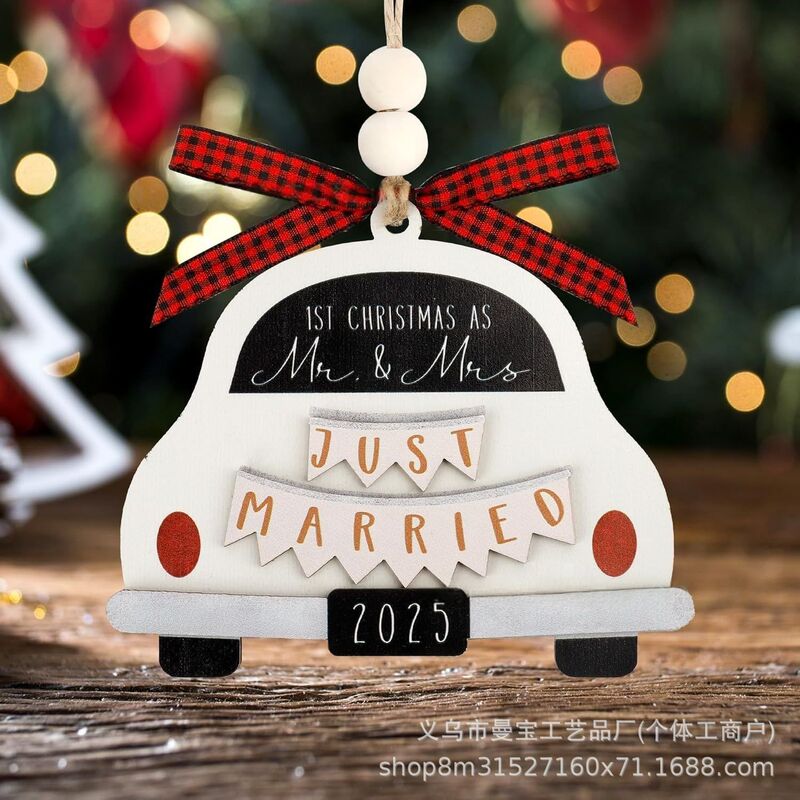 クリスマスペンダント木製ラウンド木材チップ家庭用装飾品クリエイティブクリスマスボール小道具ギフト木製工芸品|undefined