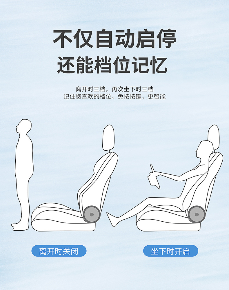 Car seat cushion cover leather ice silk car seat cushion hair dryer seat cushion air conditioning massage ventilation seat cover Amazon International Station